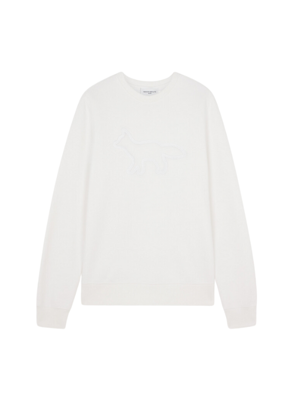 Maison Kitsune Sweater Contour Fox Patch White