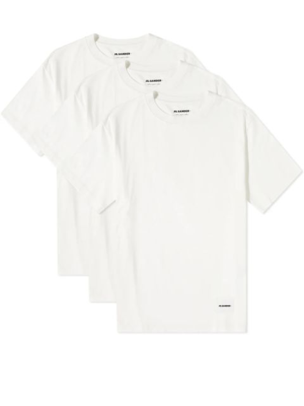 Jil Sander T-Shirt Singles Logo White - AL Capone PremiumClothingT-Shirts1324-10