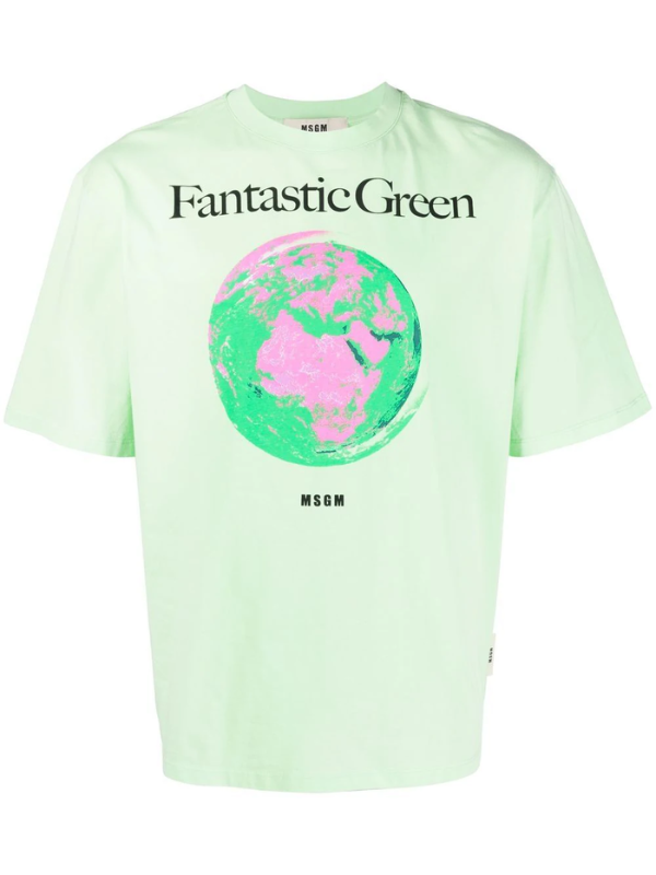 Msgm T-Shirt Fantastic Green Mint – AL Capone Premium