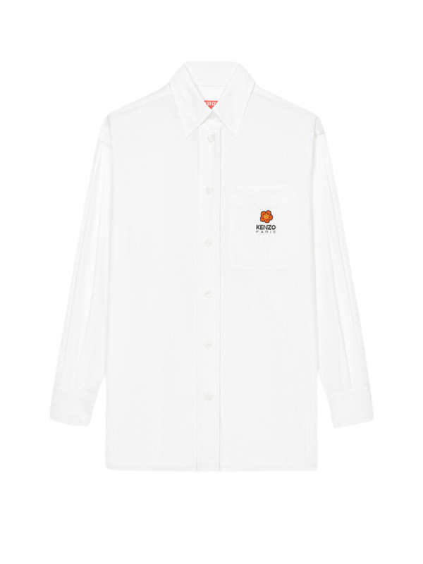 Kenzo Shirts Logo Flower White