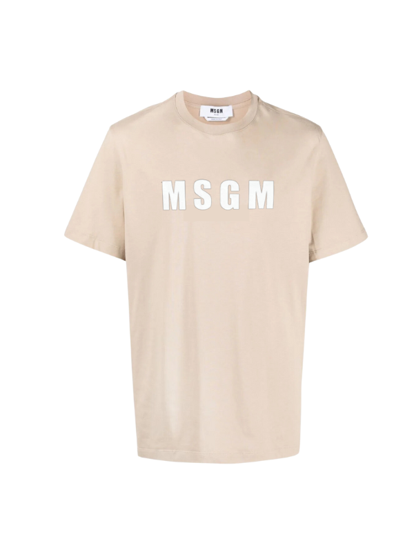 Msgm T-Shirt Logo Beige – AL Capone Premium