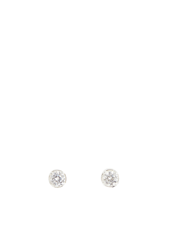 Hutton Labs Earrings Small Round Stud Silver