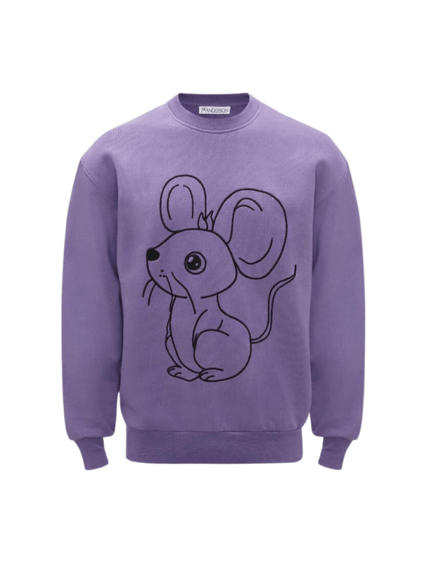 Jw Anderson Sweater Mouse Mascot Purple