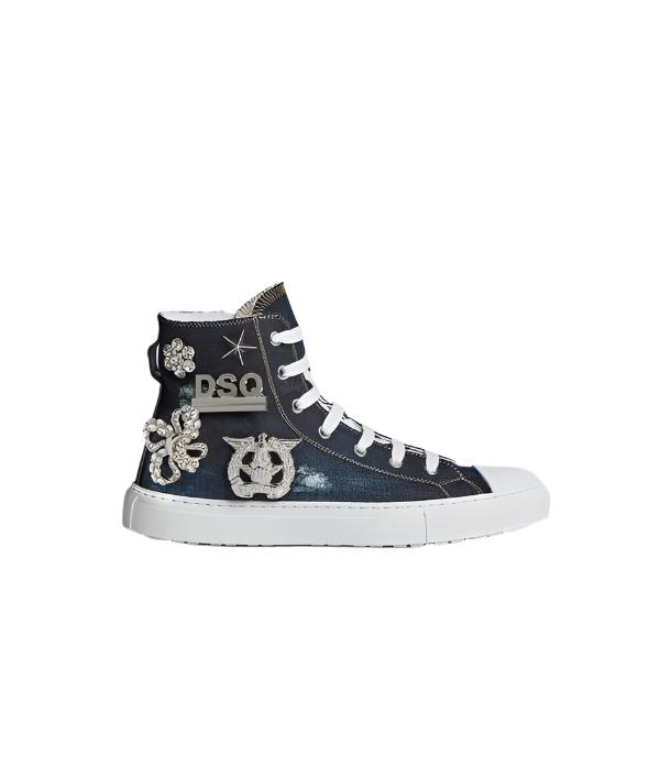 Dsquared2 Sneaker Ladies Crystals Denim