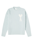 Ami Sweater De Coeur Logo Powder Blue - 1