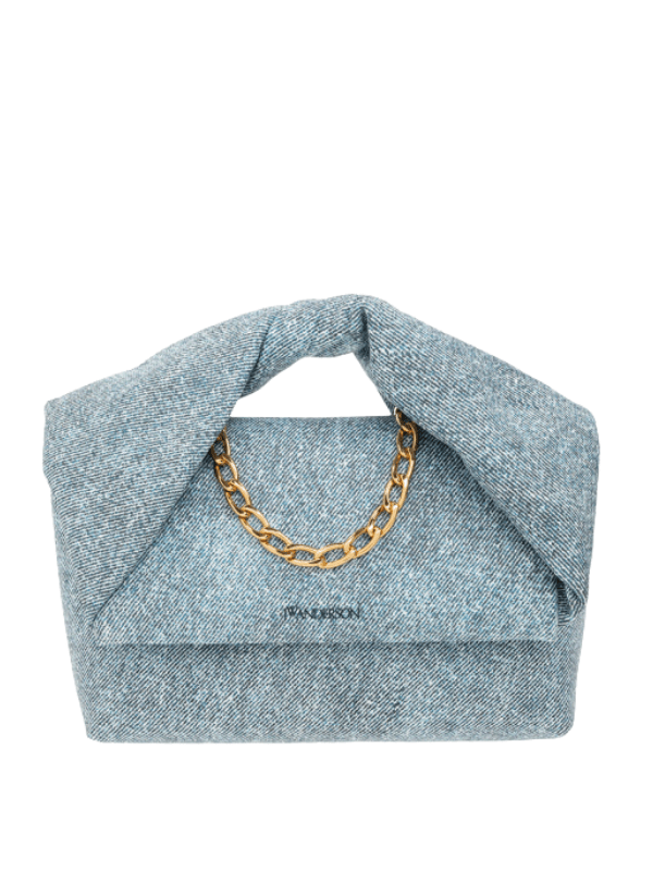 Jw Anderson Bag Midi Twister Denim Blue