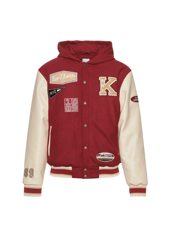 Karl Kani Jacket College Red-Off-White - AL Capone PremiumClothingJackets1398-19