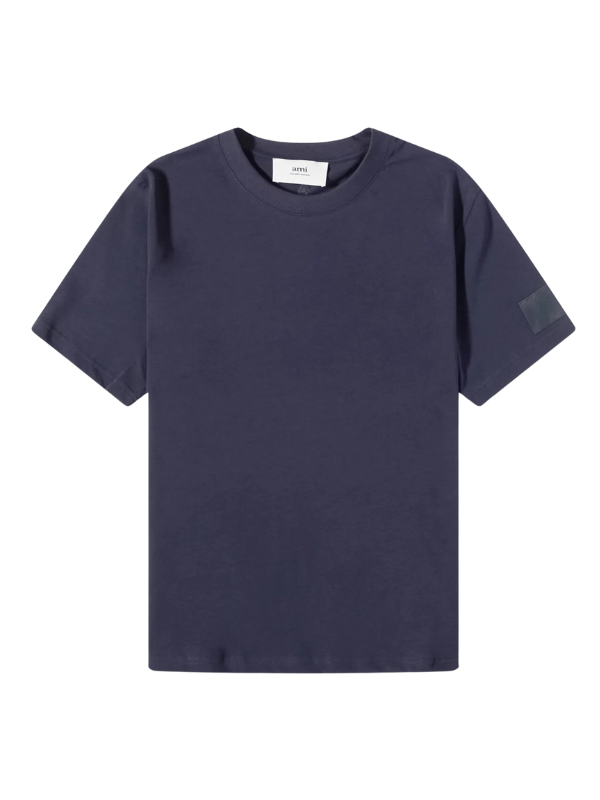 Ami T-Shirt Logo Sleeve Navy