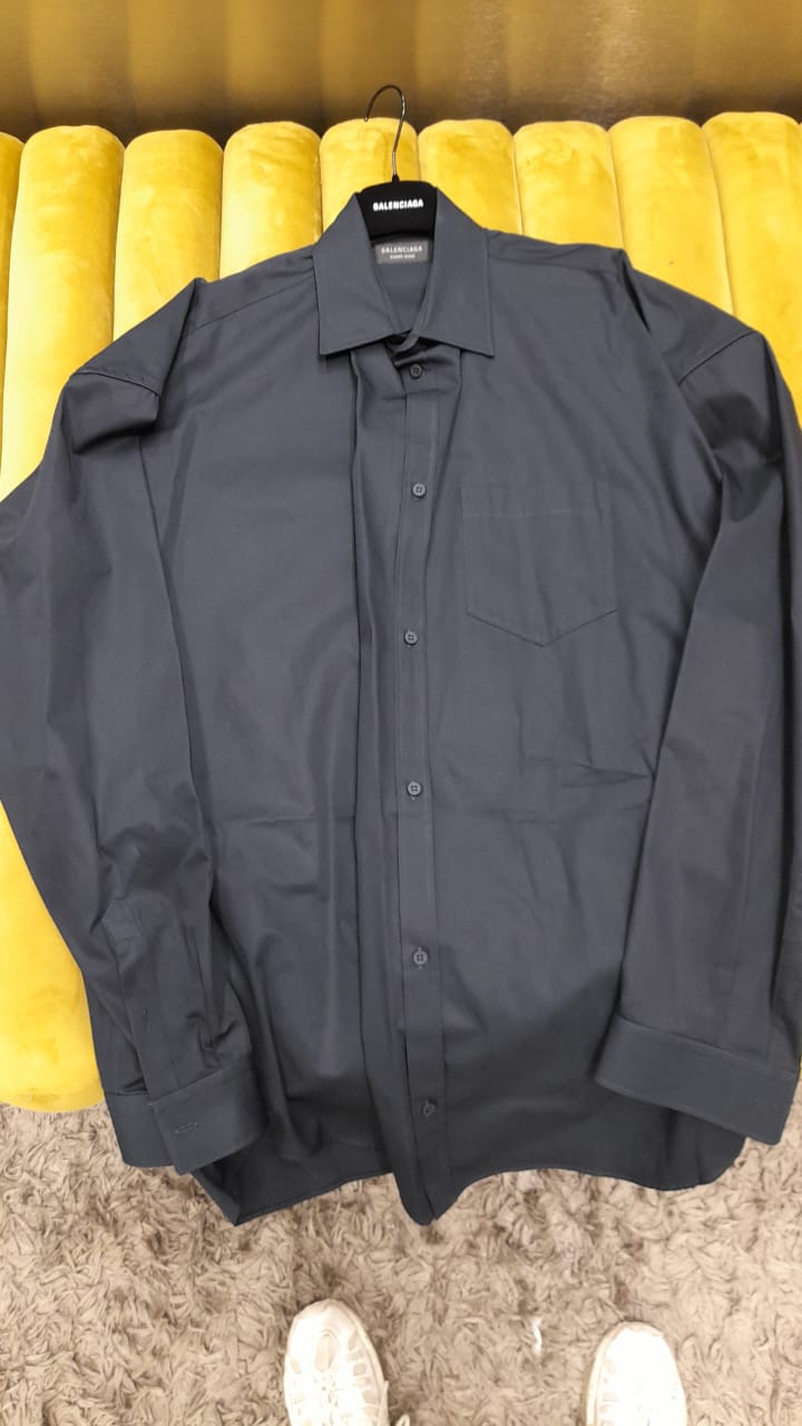 Balenciaga Shirt Mono Navy - AL Capone PremiumClothingShirts571-24