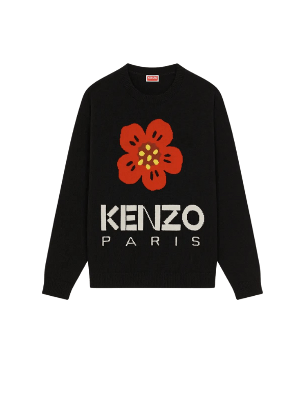 Kenzo Sweater Bold Flower Logo Black