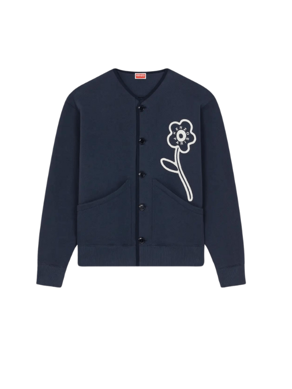 Kenzo Cardigan Butoon Down Flower Navy