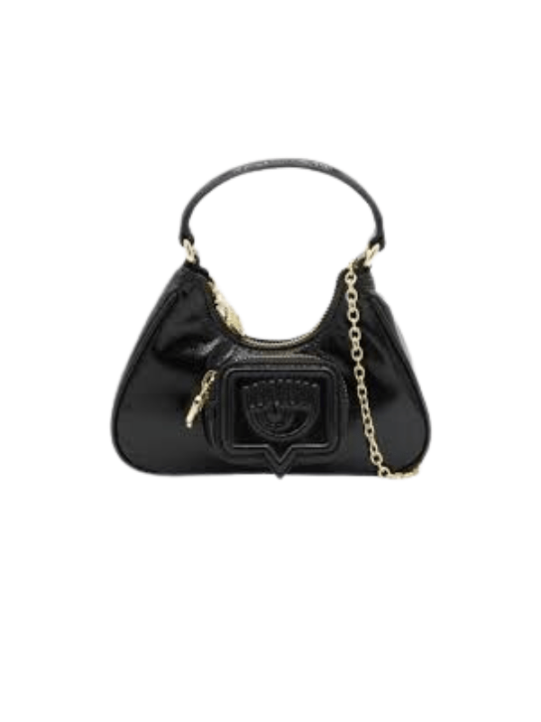 Chiara Ferragni Bag Shoulder Embossed Logo Black - AL Capone PremiumAccessoriesBags And Wallets1468-40