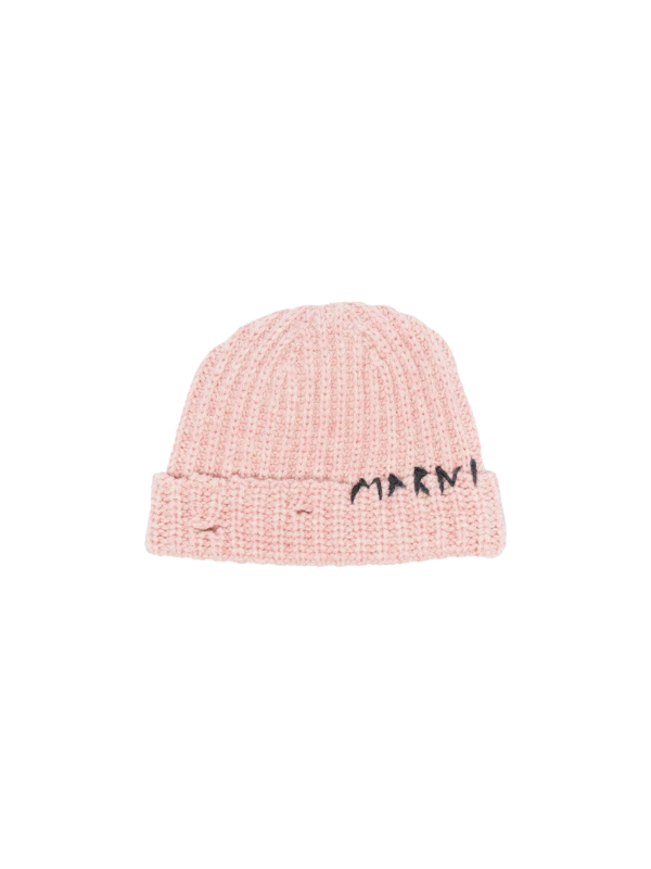 Marni Beanie Logo Pink