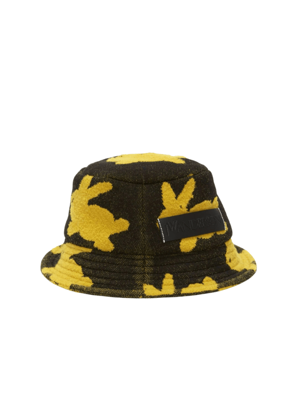 Jw Anderson Bucket Hat Bunny Black-Yellow