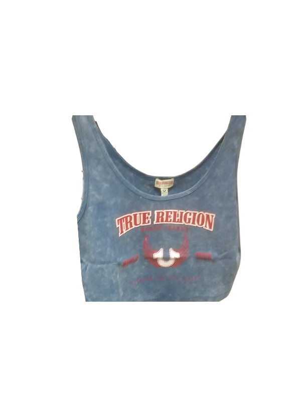 True Religion Top Tank Acid Washed Matte Navy