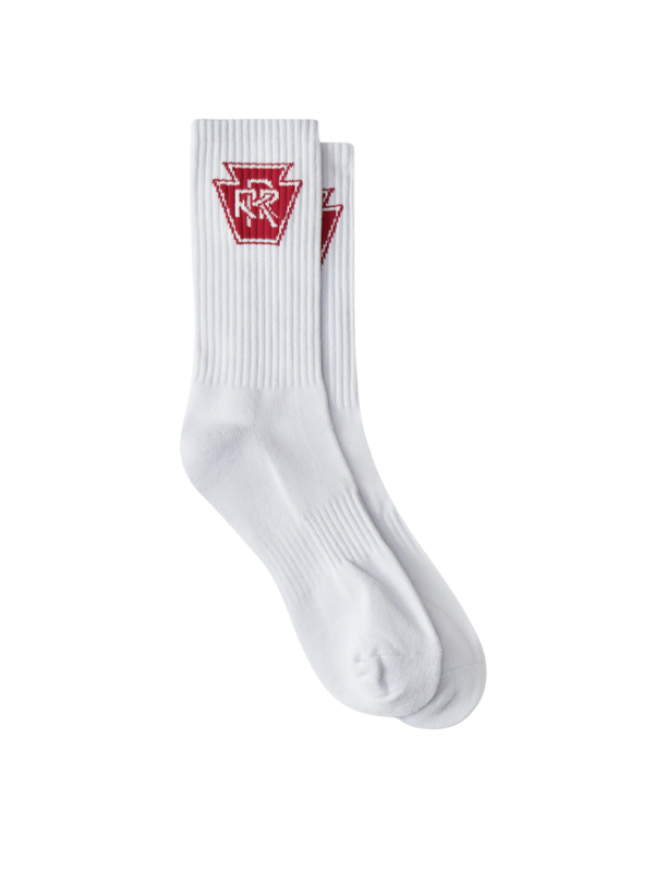 Rhude Socks Triple R Logo Sport White-Red