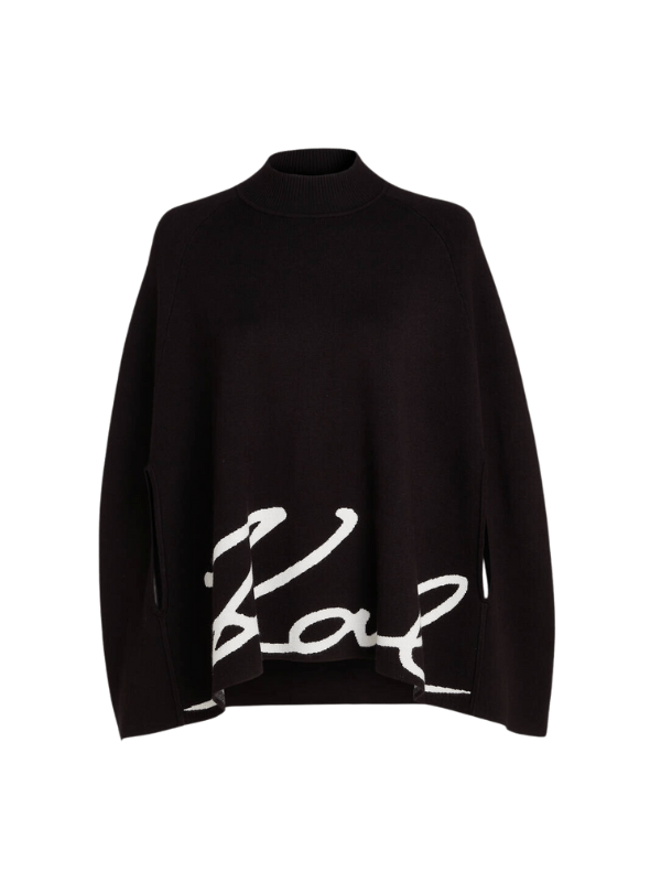 Karl Lagerfeld Sweater Signature Logo Black - AL Capone PremiumClothingHoodies And Sweats847-82