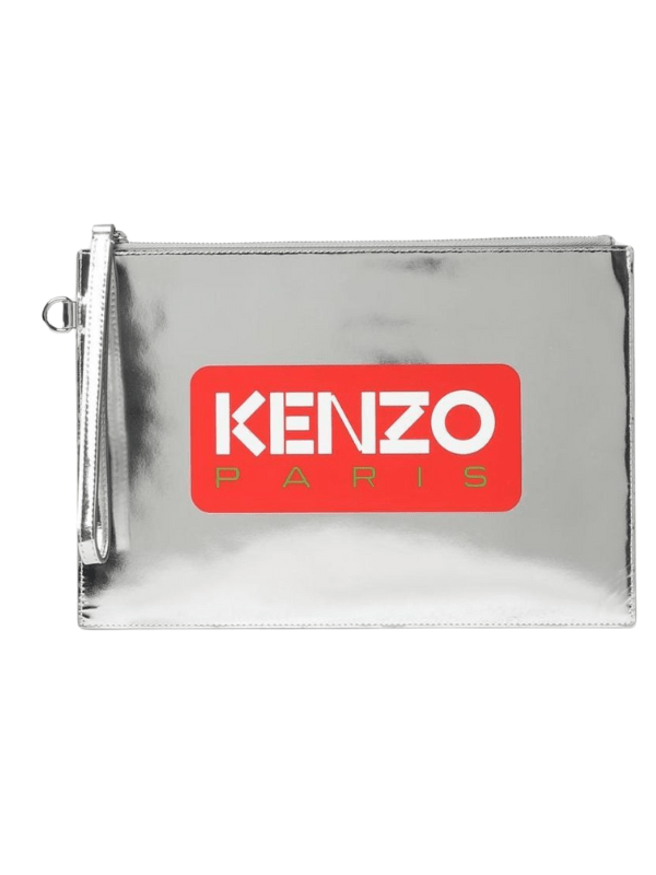 Kenzo Pouch Paris Logo Red-Silver