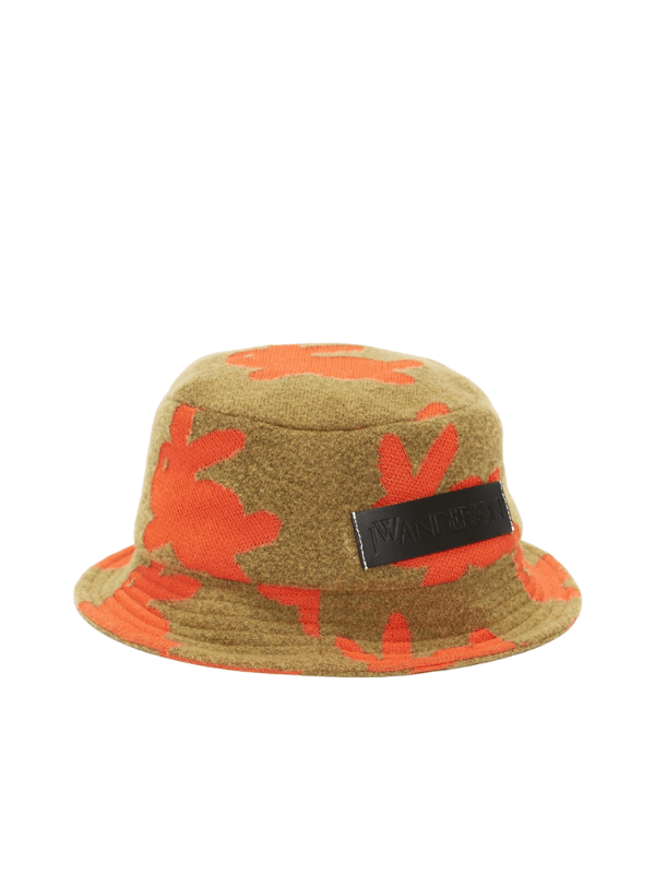 Jw Anderson Bucket Hat Bunny Camel-Orange