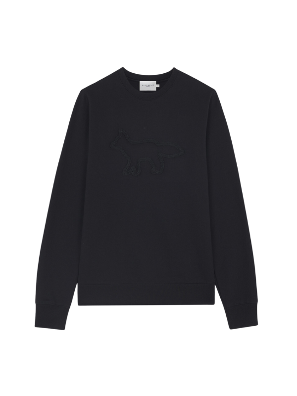 Maison Kitsune Sweater Contour Fox Patch Black