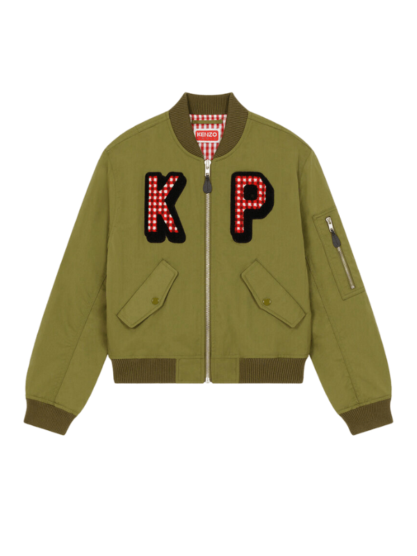 Kenzo Jacket Bomber Logo Kp Khaki