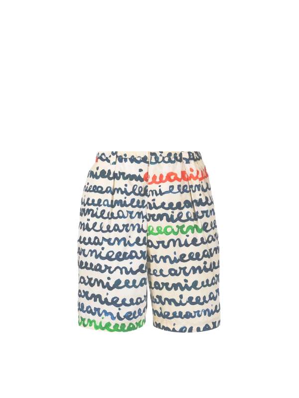 Marni Shorts Allover Print White