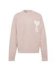 Ami Sweater De Coeur Logo Light Pink - 1