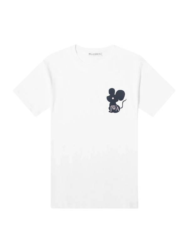 Jw Anderson T-Shirt Mouse Embroidery White