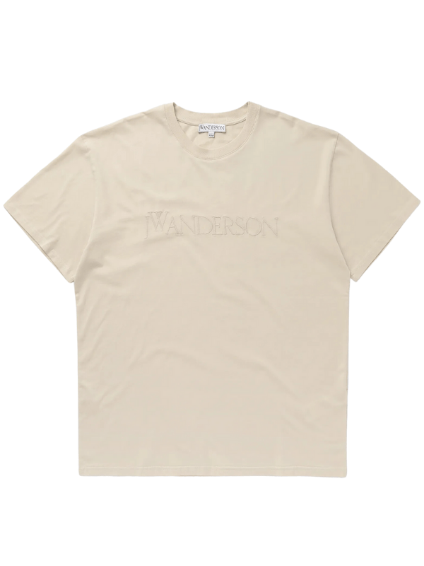 Jw Anderson T-Shirt Embroided Logo Beige